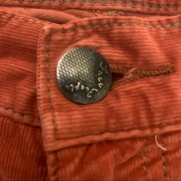 Free People Corduroy Rust Orange Pants Size 26 - Picture 10 of 11